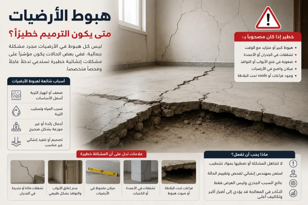 هبوط وتشقق الارضيات