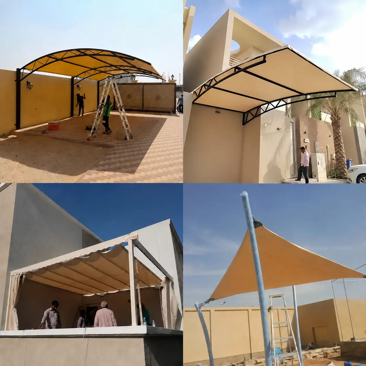 مشروع مظلات وسواتر ضمن نطاق خدمة أحياء الخبر